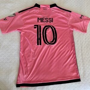 Adidas Pink Messi Jersey with Black Trim Size Medium/10/28